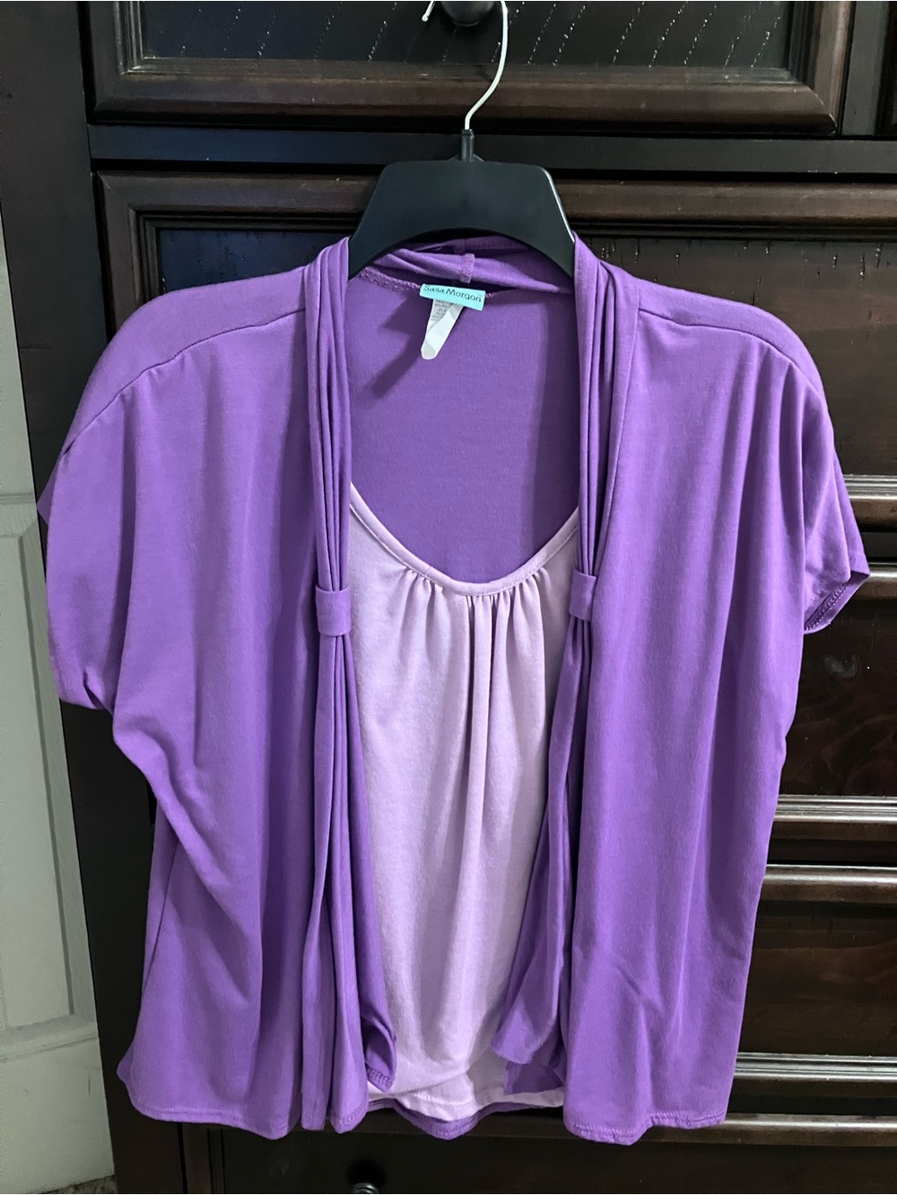 Lavender Layered Knit Top - Unknown Brand